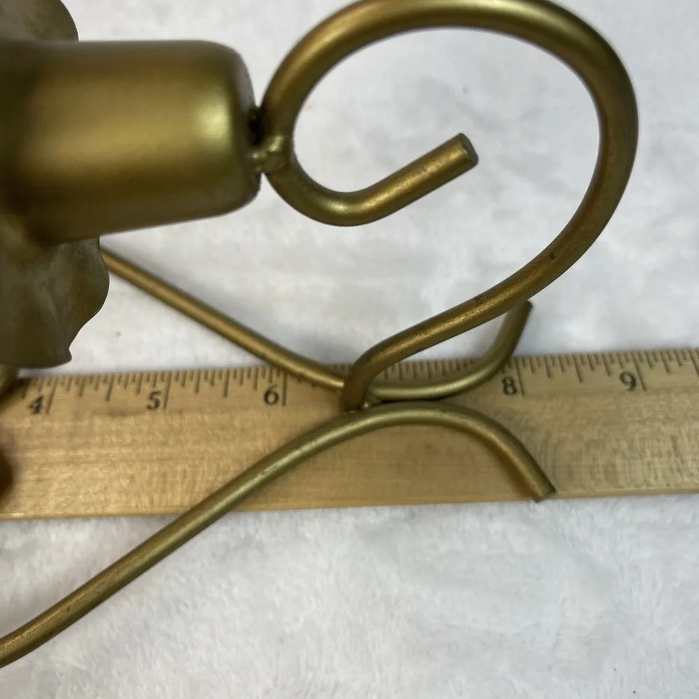 VTG Brass Wall Sconce Candle Holders Pair 8.25